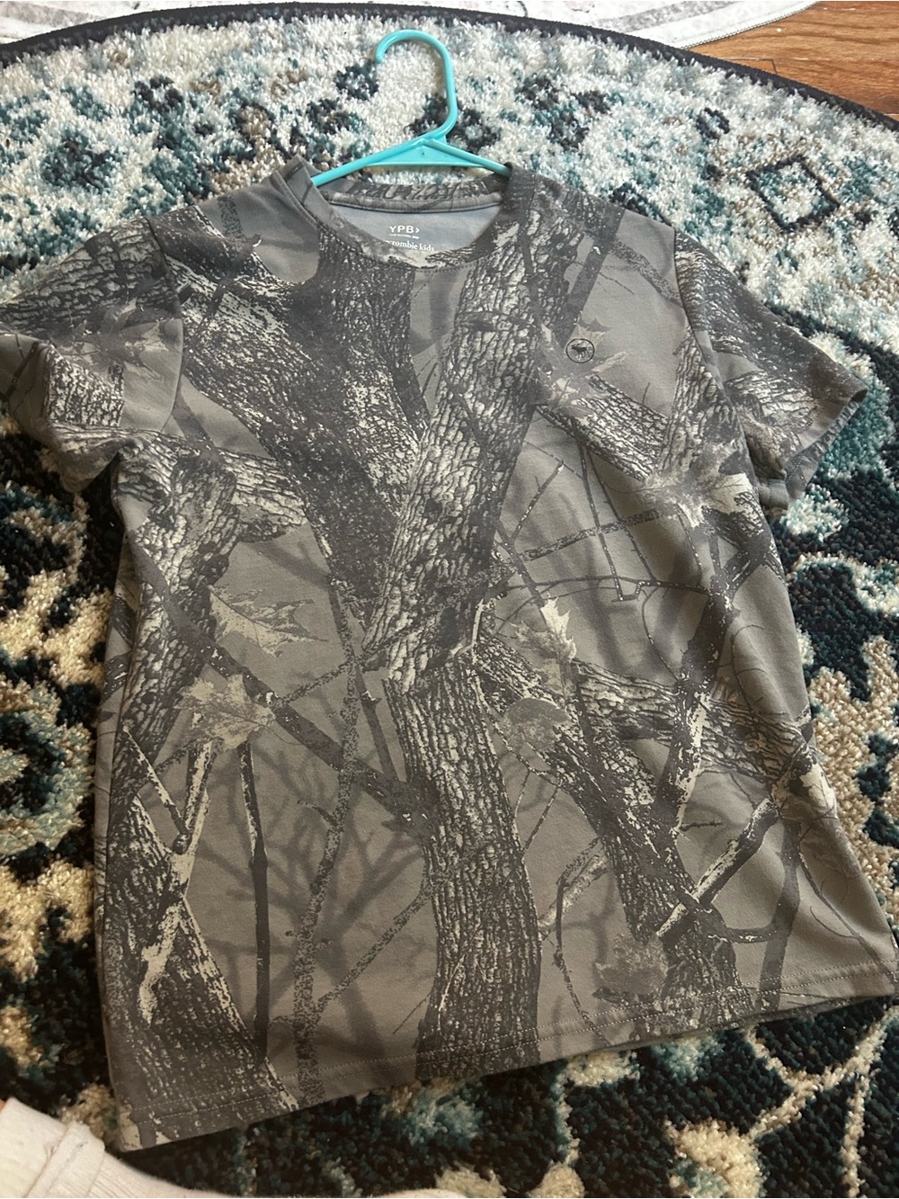 abercrombie kids Gray Tree Camo Short Sleeve Tee